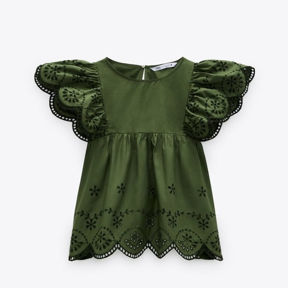 Zara Tops - NWT Zara Cutwork Embroidered Blouse